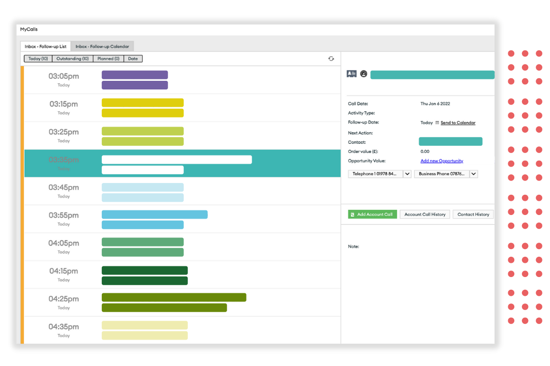 Keep track of all your sales calls