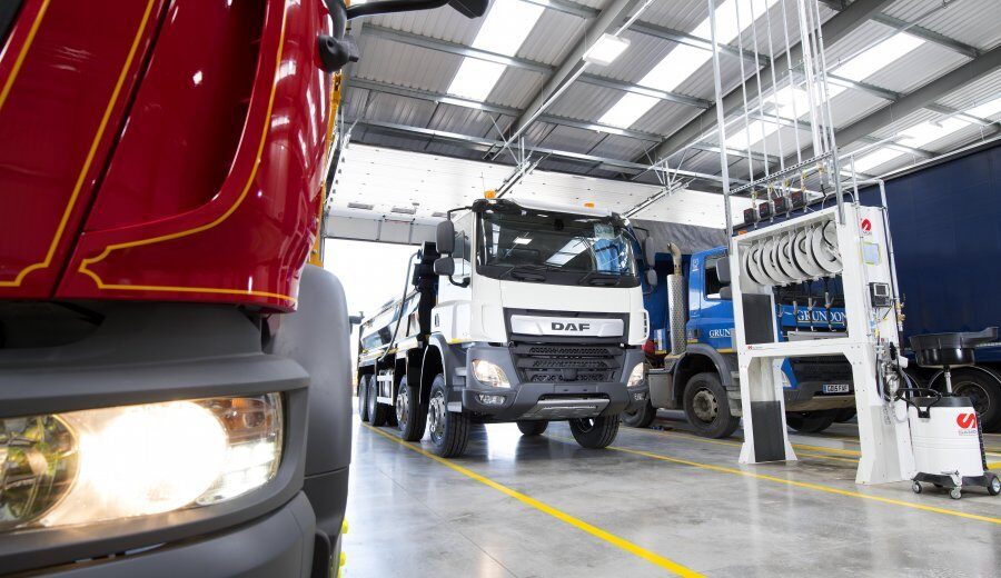 DAF Truck Parked in Garage