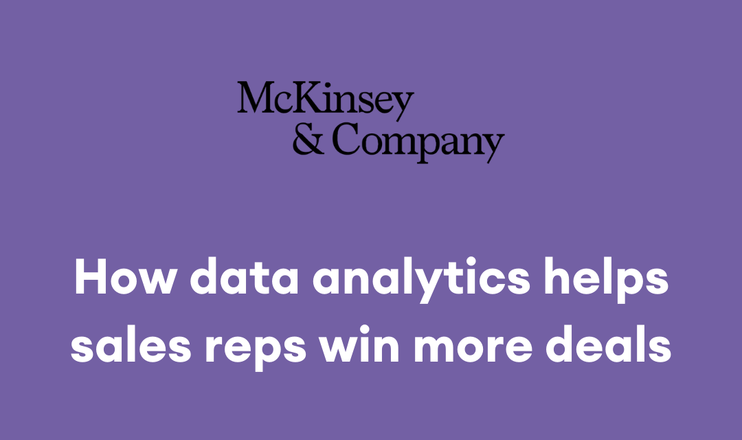 How data analytics helps sales reps win more deals